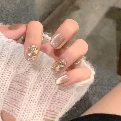 Spicy girl explodes and flashes through fake nail