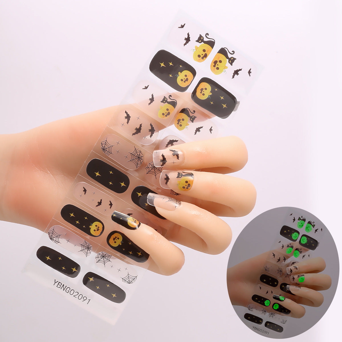 Semicured UV gel nail sticker kit YBNG02091