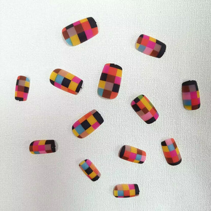 Mosaic fake nails