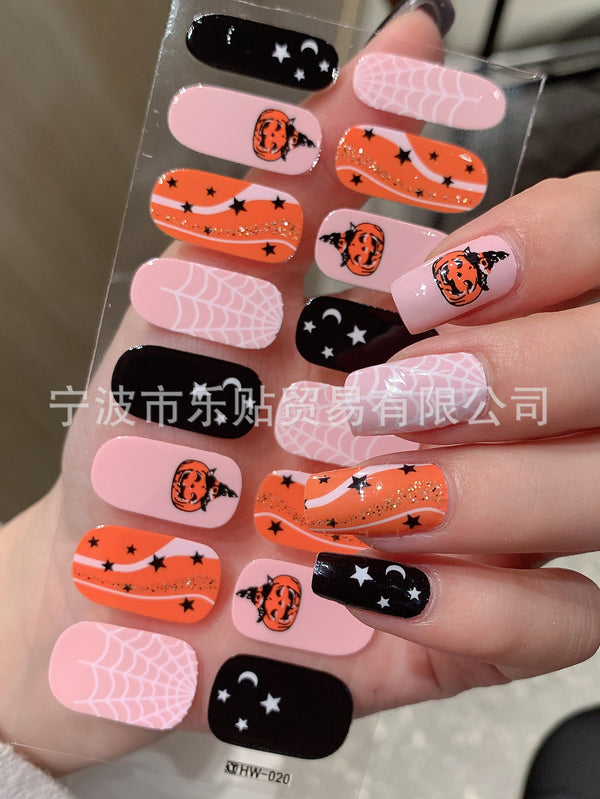 Halloween new nail wraps full stickers