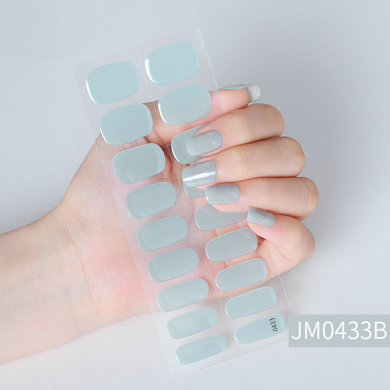 Semicured UV gel nail sticker kit