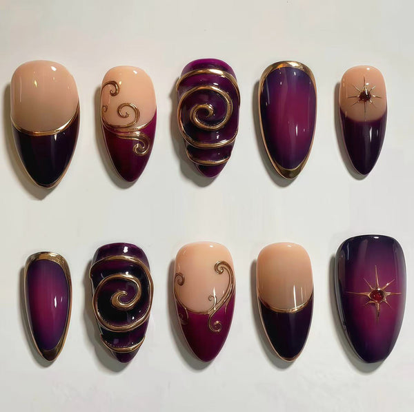 30 pieces fuchsia gradual change