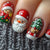Santa Claus Gingerbread Man press on nail