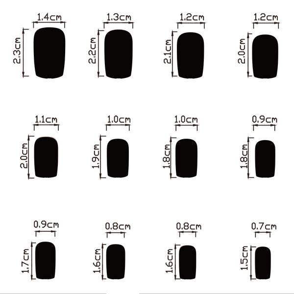 24pcs/Set Press On Nails
