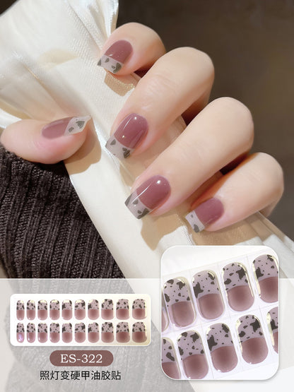 Semicured UV gel nail sticker kit