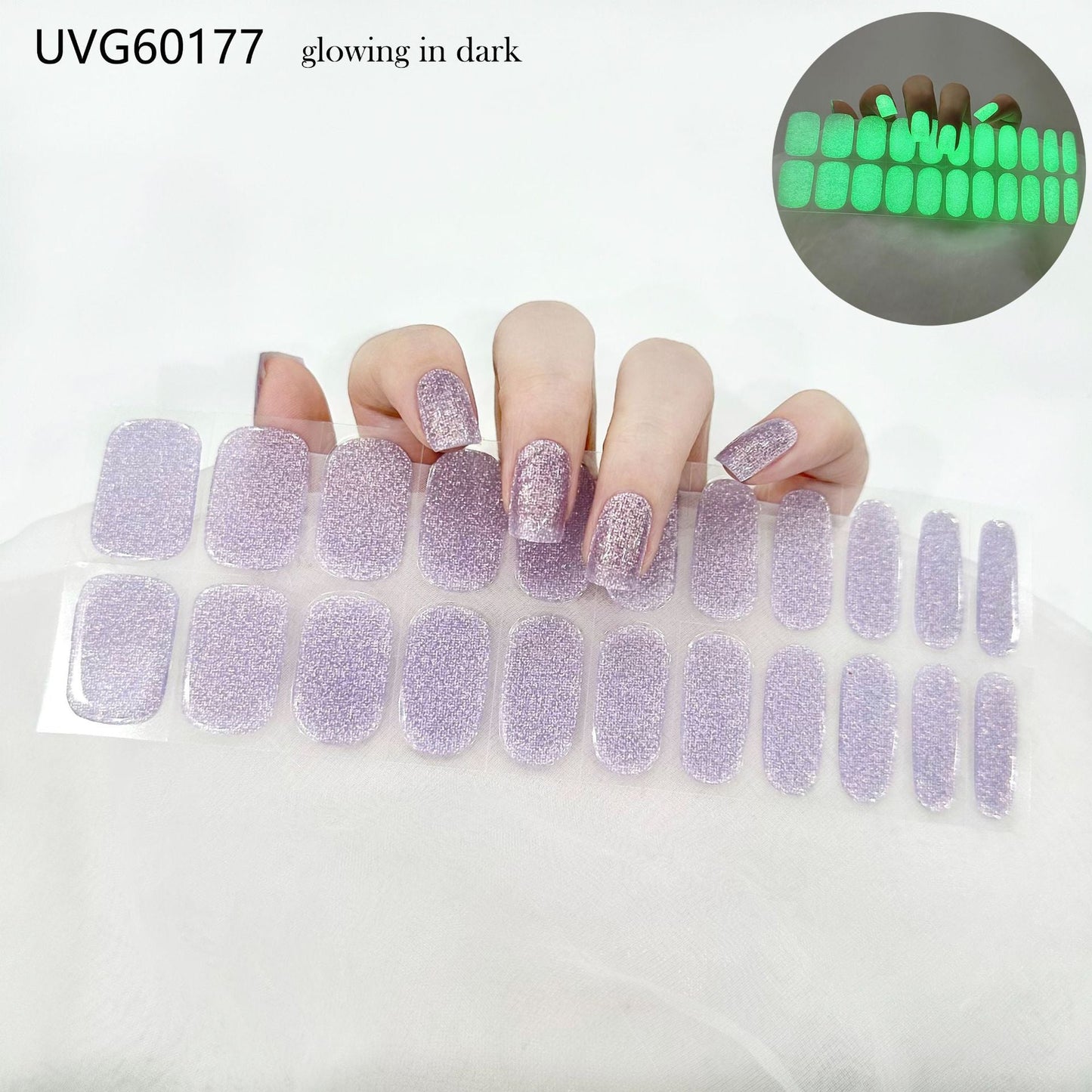 Semicured UV gel nail sticker kit UVG60177