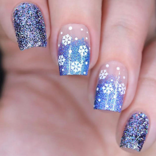 Christmas blue snowflake design