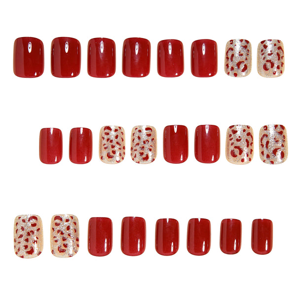 Glitter pink leopard print