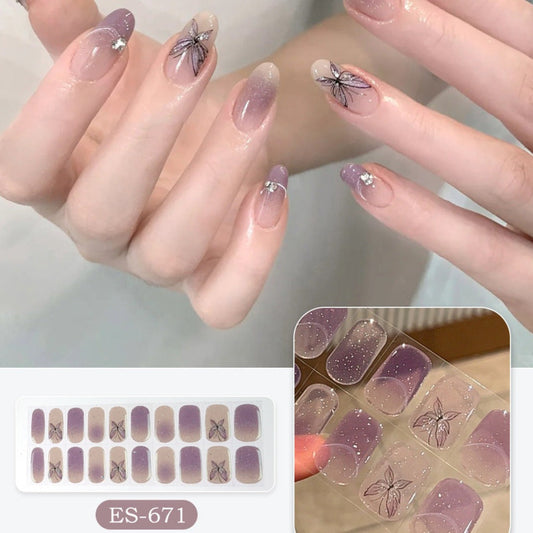 Semicured UV gel nail sticker kit ES-671