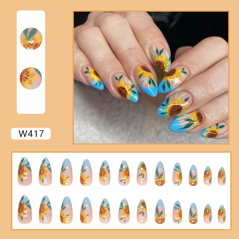 Sunflower Flower Wearing Nail Panel