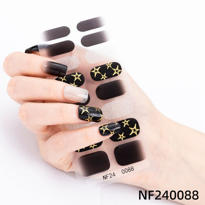 Semicured UV gel nail sticker kit