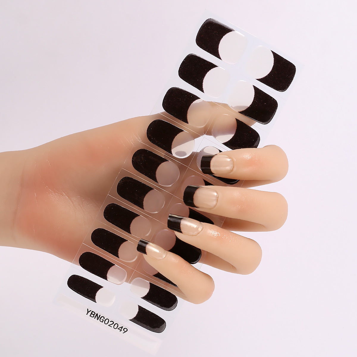 Semicured UV gel nail sticker kit