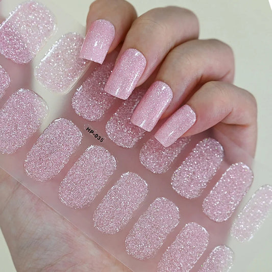UV Semi-Cured Full Cover Nail Patch Strip Sticker