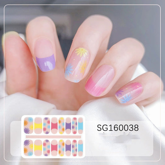 Semicured UV gel nail sticker kit SG160038