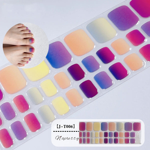 Pedicure Gel Nail Strips T006