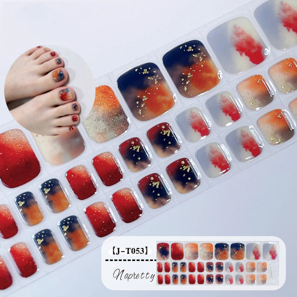 Pedicure Gel Nail Strips T053