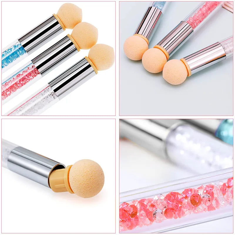 Gel Polish Color Gradient Brush Glitter Powder Dotting Pen For Manicure Accessories Tools