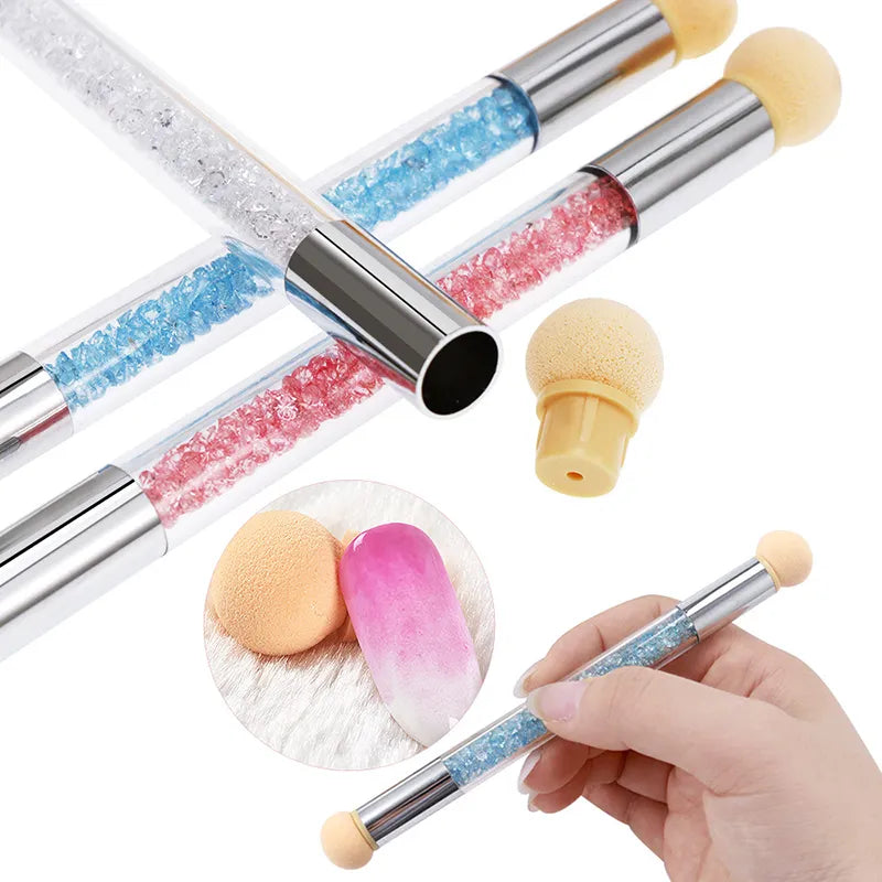 Gel Polish Color Gradient Brush Glitter Powder Dotting Pen For Manicure Accessories Tools