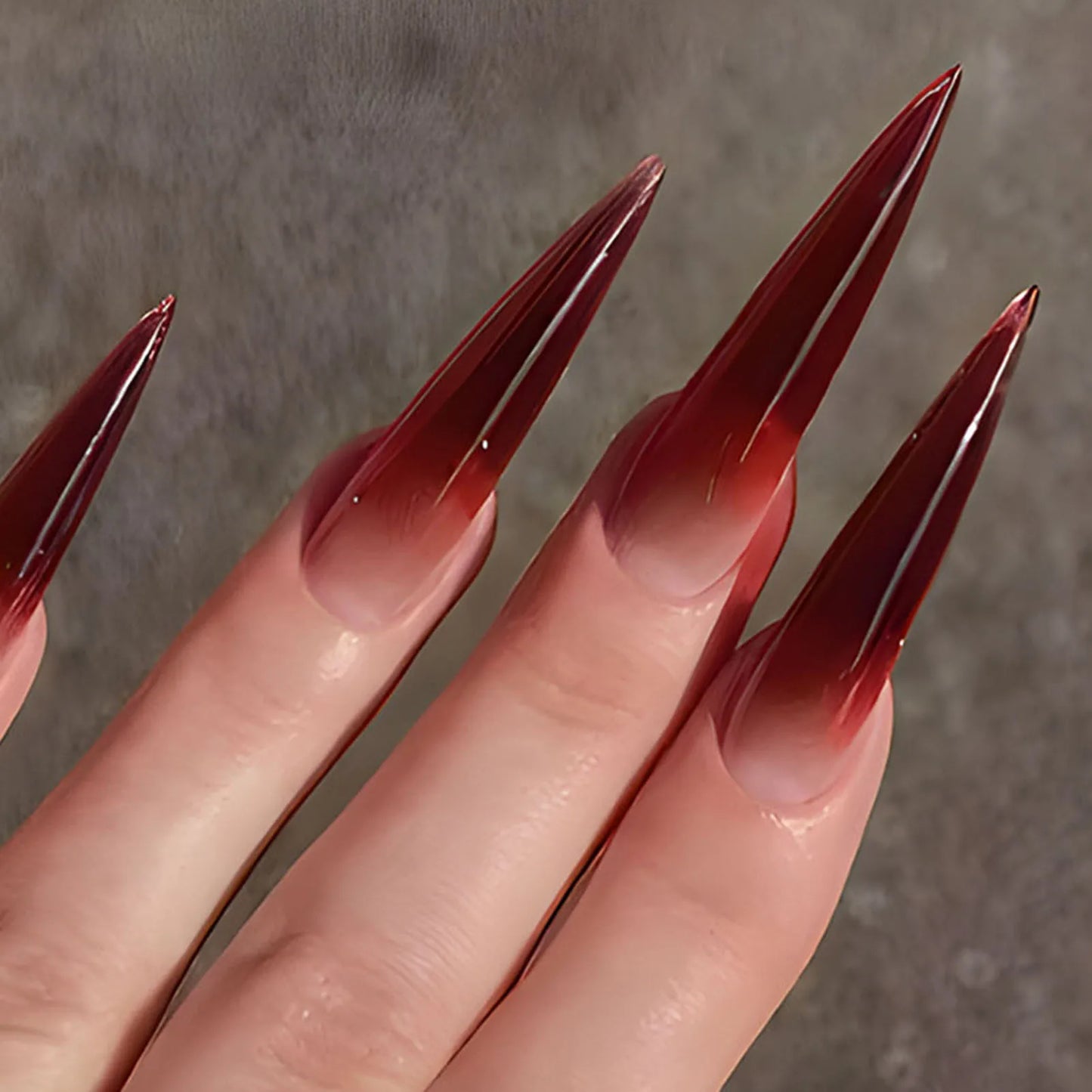 Wearable Silver Stripes False Nails