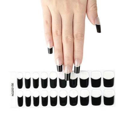 Semicured UV gel nail sticker kit UVG black