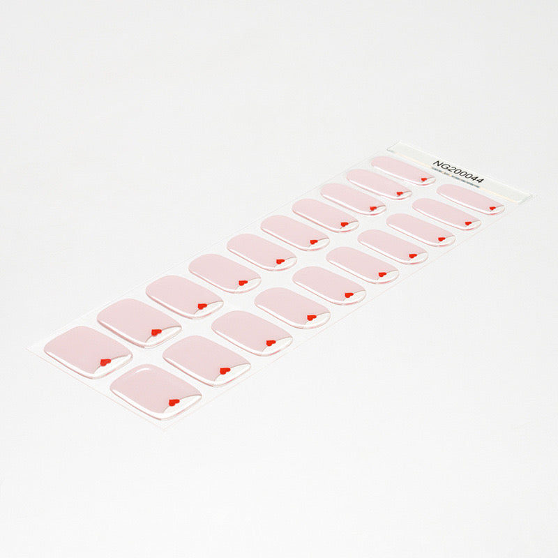 Semi Cured Gel Nail Strips Pink Love