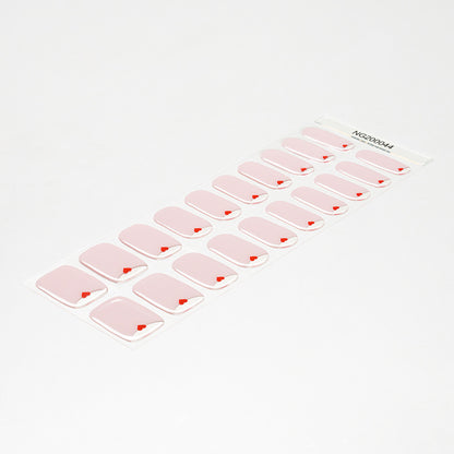 Semi Cured Gel Nail Strips Pink Love