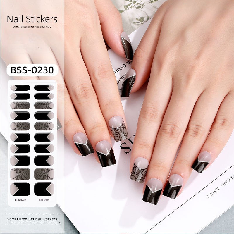 Semicured UV gel nail sticker kit BSS-0230