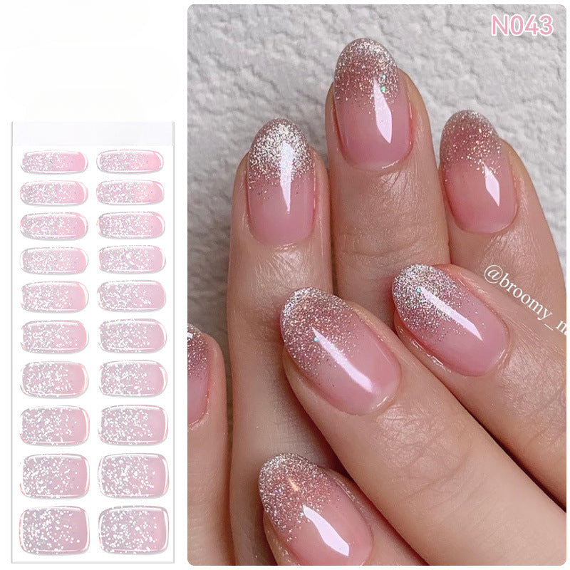 Semicured UV gel nail sticker kit