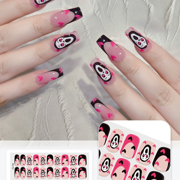 2026 New Christmas Gel Nail Sticker Lighting Harden Semi-Curing Nail Sticker