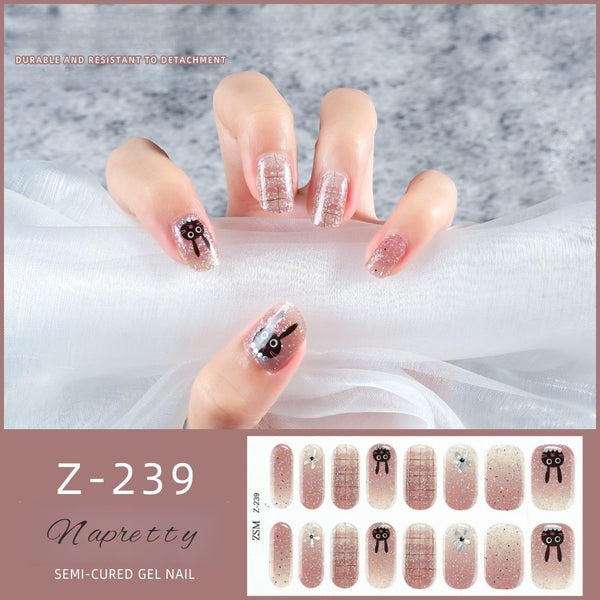 UV gel manicure sticker semi-curing