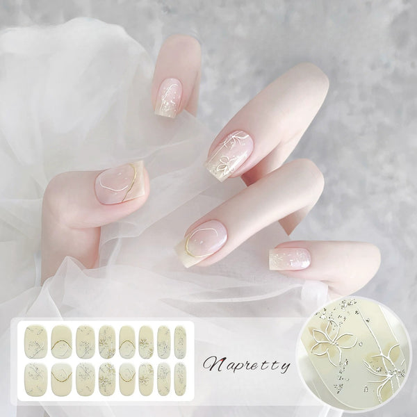 [No Lighting] Light Blue Embossed Cat's Eye Gel Nail Wrap