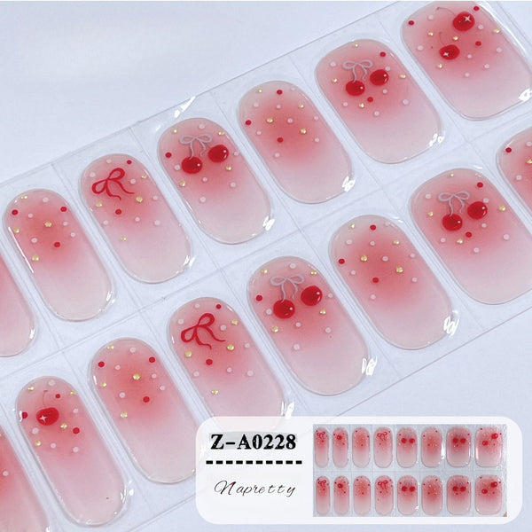 UV semicured nail stickers