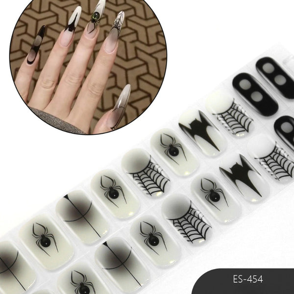 2026 New Christmas Gel Nail Sticker Lighting Harden Semi-Curing Nail Sticker