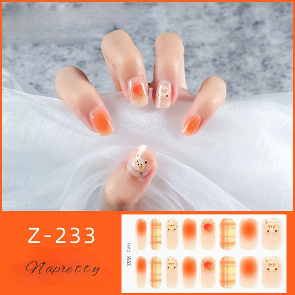 UV gel manicure sticker semi-curing