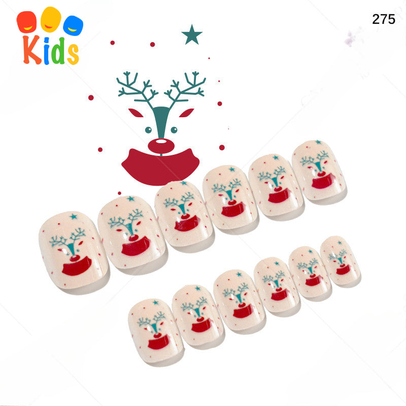 Mini press on nails for kids 24Pcs-12Size PNT-27