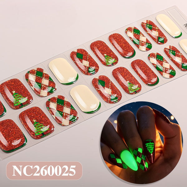 Christmas gel UV semi-cured nail sticker