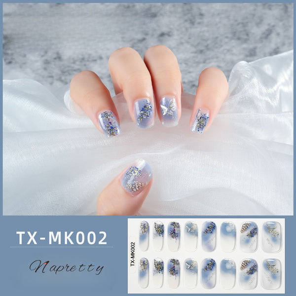 Bronzing butterfly no-bake nail sticker