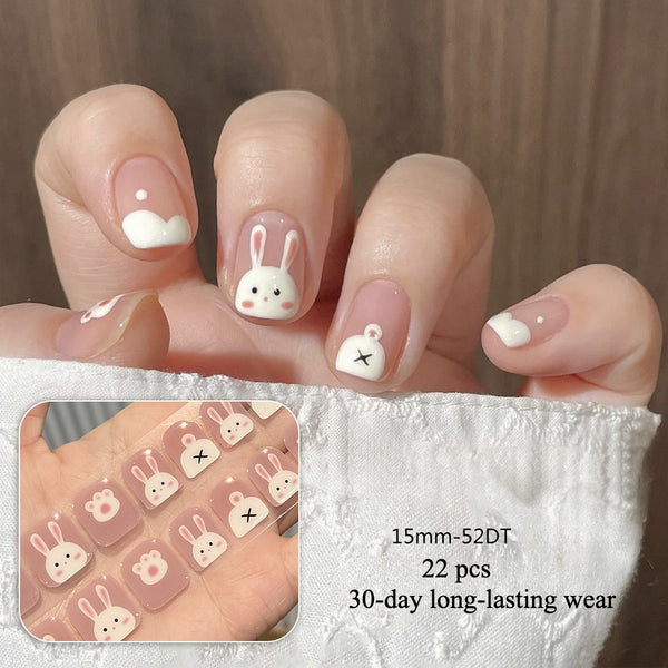 Semi-cured gel uv strips short nails