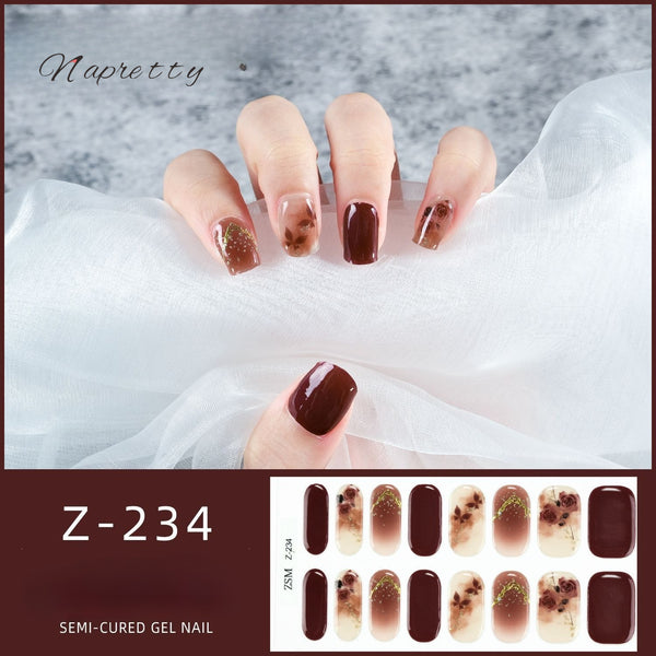UV gel manicure sticker semi-curing