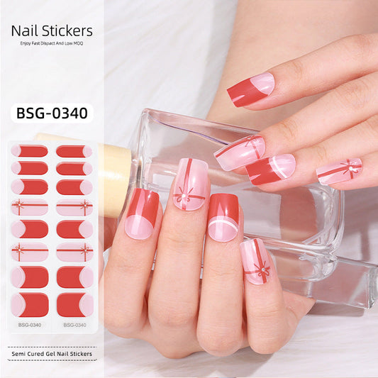 Semicured UV gel nail sticker kit BSG-0340