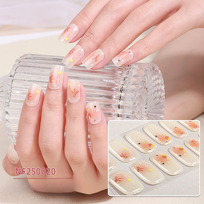 Semicured UV gel nail sticker