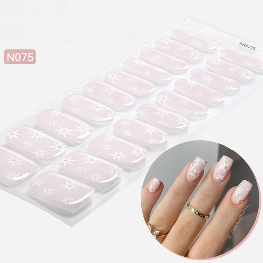 Semicured UV gel nail sticker kit N075