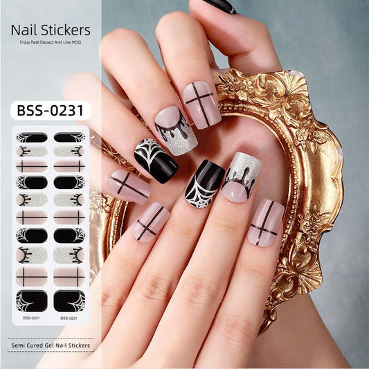 Semicured UV gel nail sticker kit BSS-0231