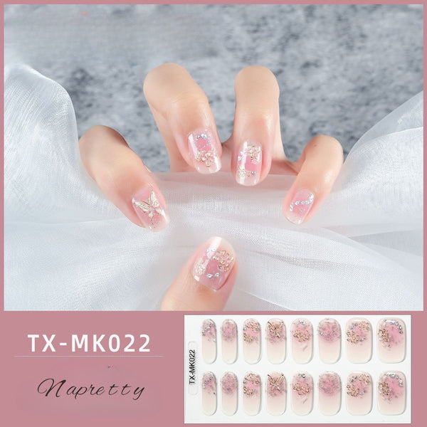 Bronzing butterfly no-bake nail sticker