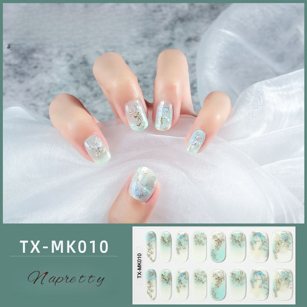 Bronzing butterfly no-bake nail sticker