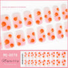 Pumpkin UV semi-cured gel manicure sticker
