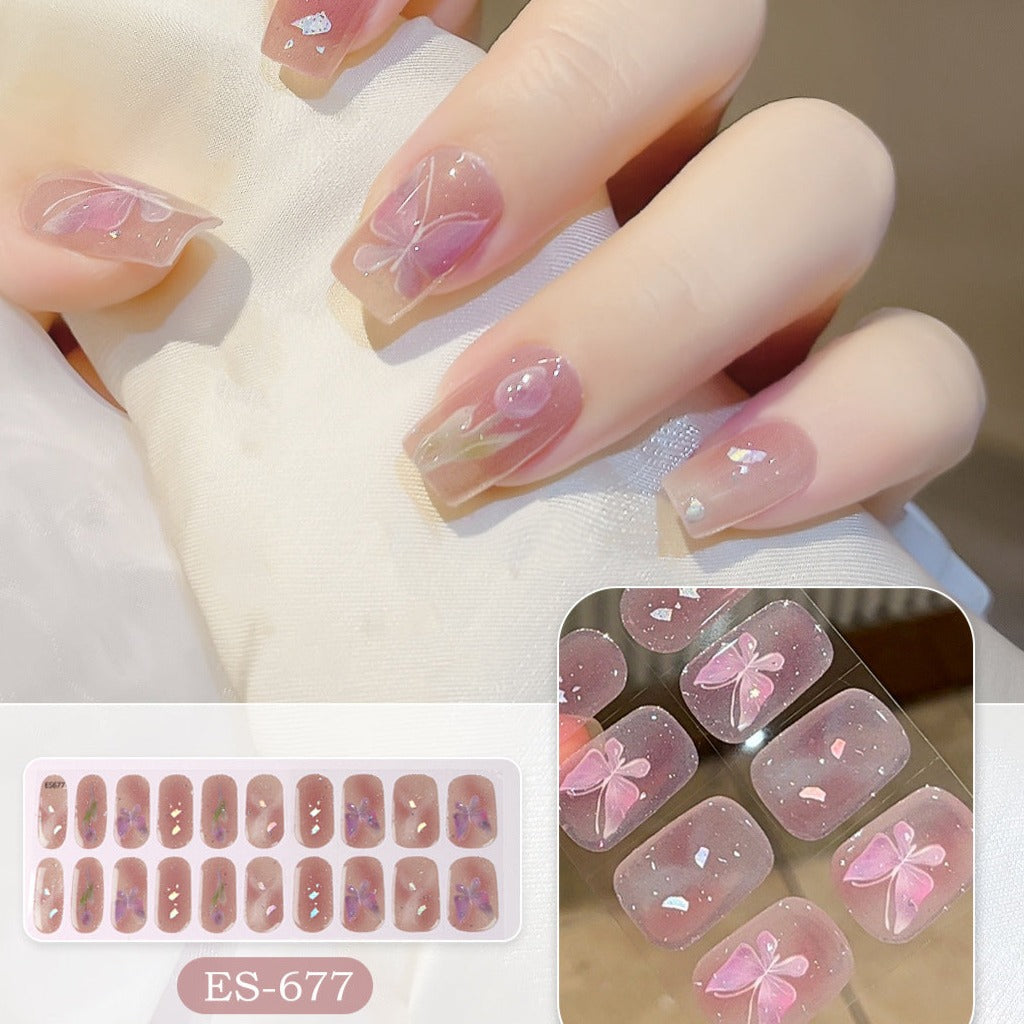 Semicured UV gel nail sticker kit ES-677