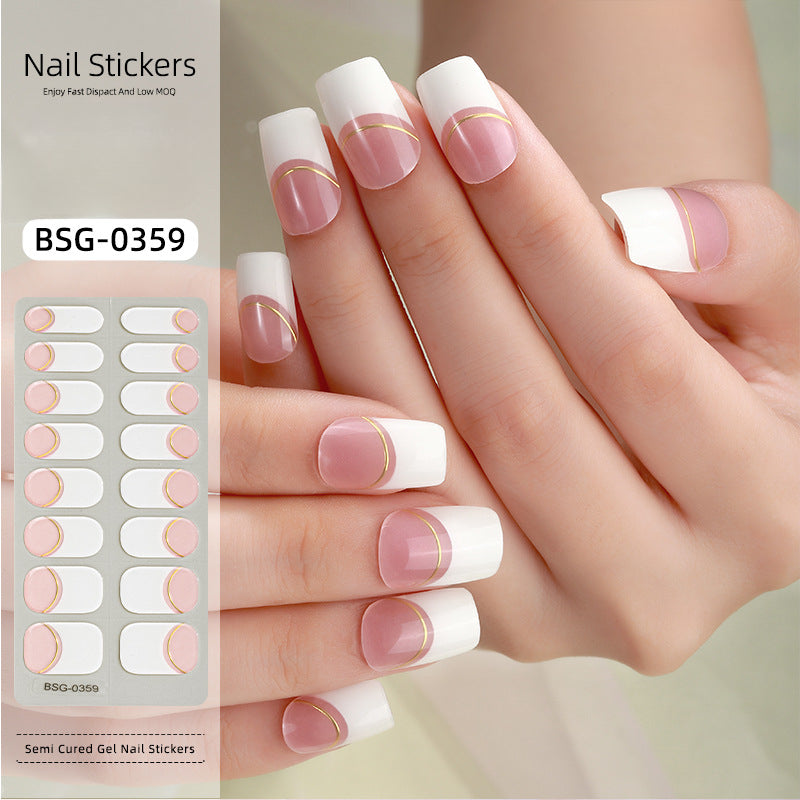 Semicured UV gel nail sticker kit BSG-0359