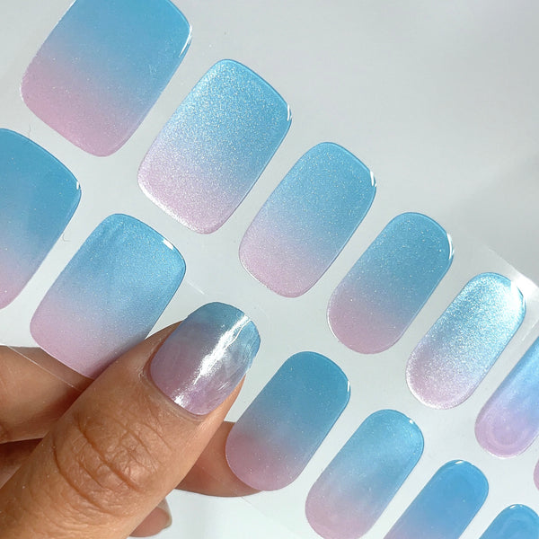 Semicured Blue & Pink