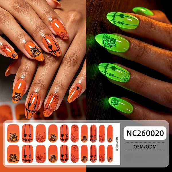 Luminous gel manicure sticker semi-cured nail sticker